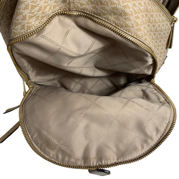 MICHAEL KORS Rhea Medium Color-Block Signature Logo Backpack EUC - Picture 7 of 12